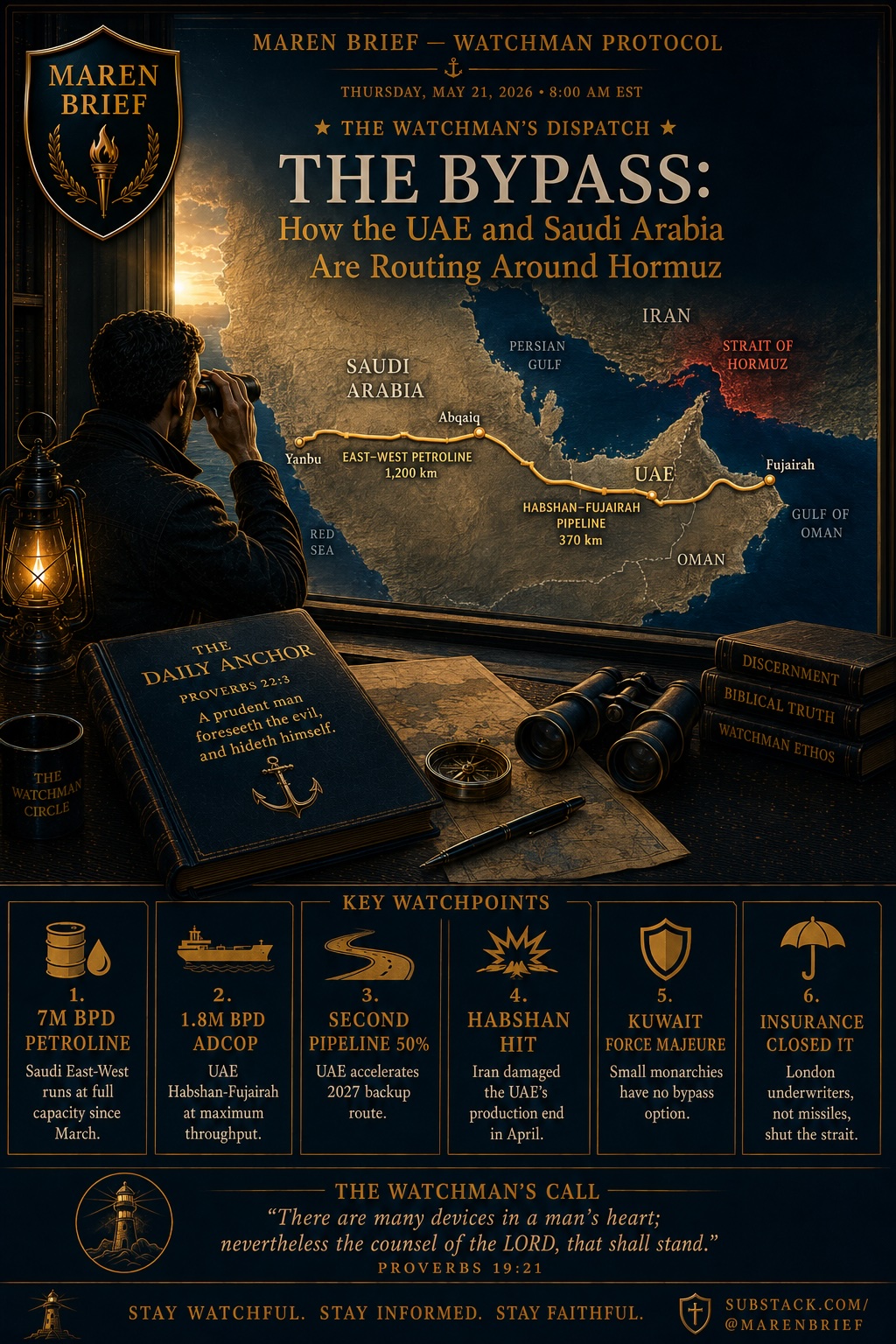 The Bypass: How the UAE and Saudi Arabia Are Routing Around Hormuz — and Why It Isn't Enough